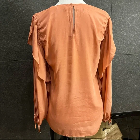 See By Chloe Silk Blend Ruffle Blouse Size 34 - Picture 15 of 16